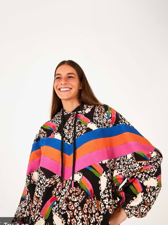FARM Rio Tops - Farm Rio Leopard Toucans Sweatshirt Hoodie